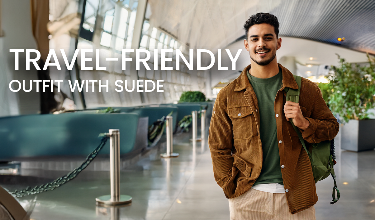 Travel-Friendly Outfit with Suede